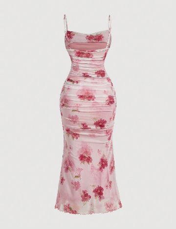 Rochie lunga SHEIN CURVE, roz