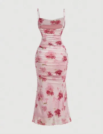 Rochie lunga SHEIN CURVE, roz