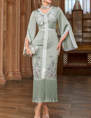 Rochie lunga SHEIN, verde
