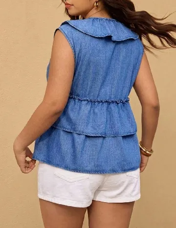 Bluza SHEIN CURVE, albastru