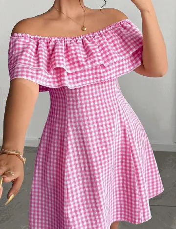 Rochie scurta SHEIN CURVE, roz