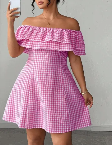 Rochie scurta SHEIN CURVE, roz