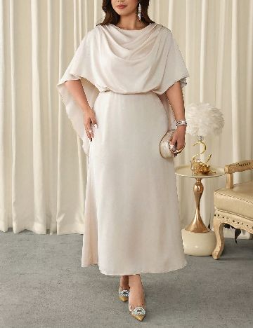 Rochie medie SHEIN CURVE, crem