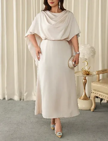 Rochie medie SHEIN CURVE, crem