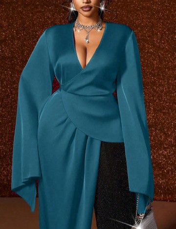 Bluza SHEIN CURVE, albastru