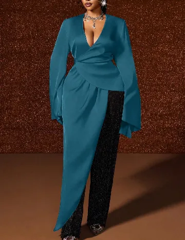 Bluza SHEIN CURVE, albastru