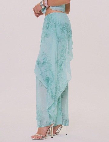 Fusta pantalon Musera, turcoaz