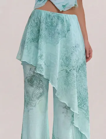 Fusta pantalon Musera, turcoaz