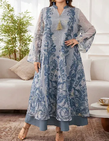 Rochie lunga SHEIN CURVE, albastru