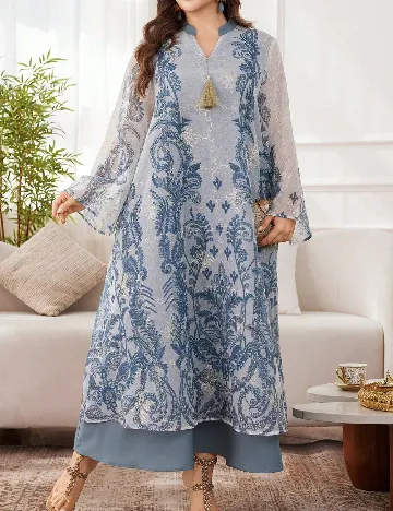 Rochie lunga SHEIN CURVE, albastru