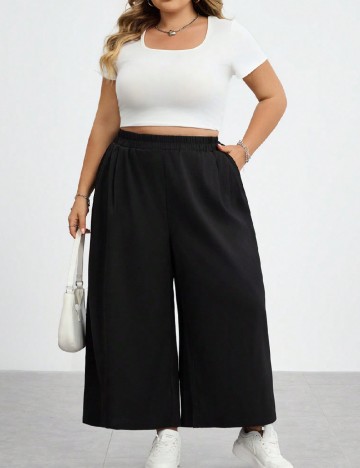 Pantaloni SHEIN CURVE, negru