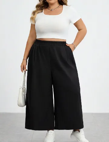 Pantaloni SHEIN CURVE, negru