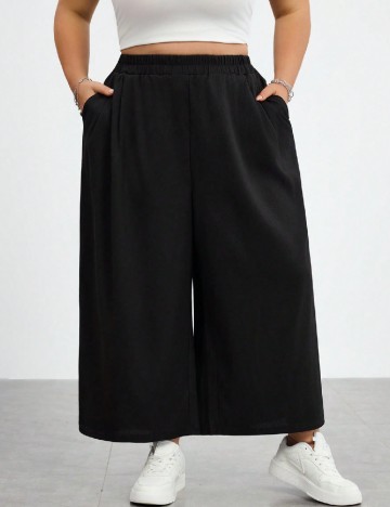 Pantaloni SHEIN CURVE, negru