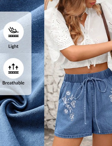 Pantaloni scurti SHEIN, albastru