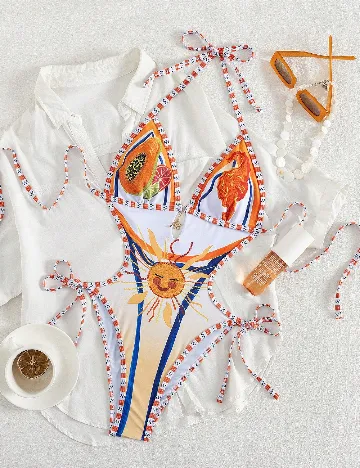 Costum de baie SHEIN, mix culori