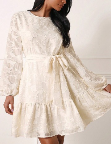Rochie scurta SHEIN, ecru