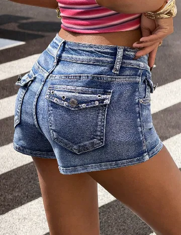 Pantaloni scurti SHEIN, albastru