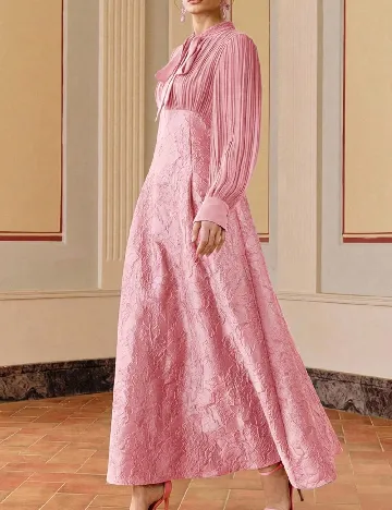 Rochie lunga Anewsta, roz