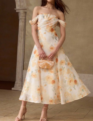 Rochie medie MOTF, floral print