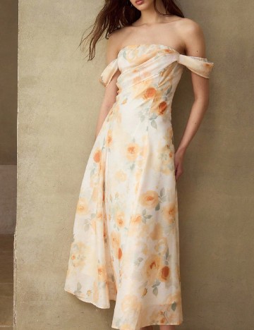 Rochie medie MOTF, floral print