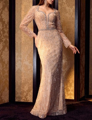 Rochie lunga MOTF, crem