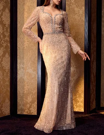 Rochie lunga MOTF, crem