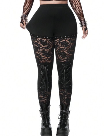 Pantaloni SHEIN CURVE, negru