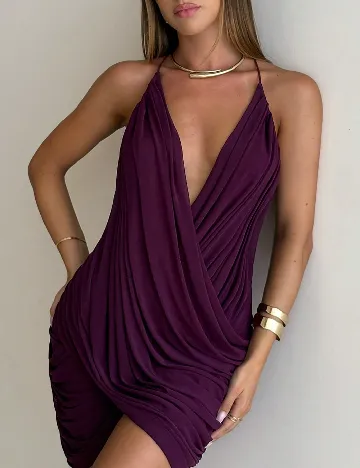 Rochie scurta SHEIN, pruna