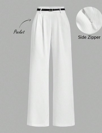 Pantaloni SHEIN, alb