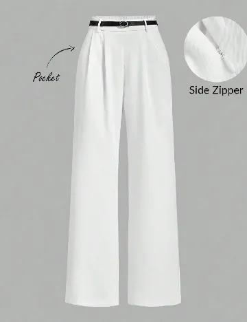 Pantaloni SHEIN, alb