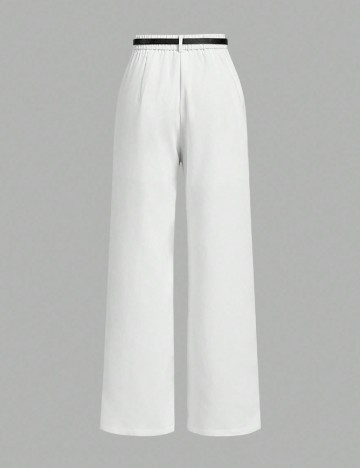 Pantaloni SHEIN, alb