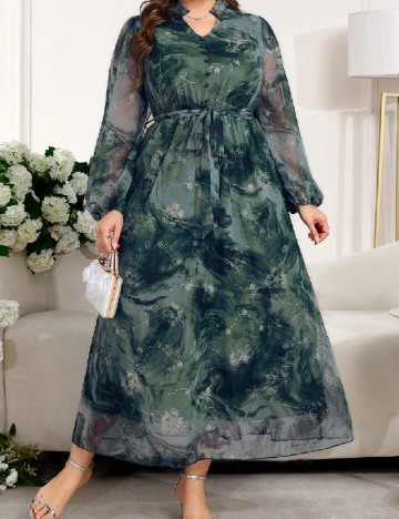 Rochie lunga SHEIN CURVE, verde