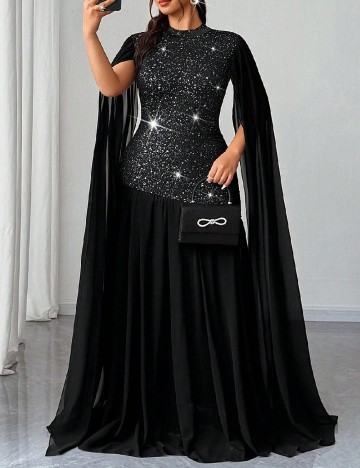 Rochie lunga SHEIN CURVE, negru