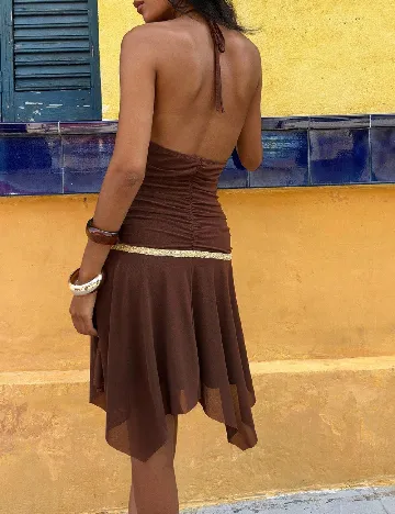 Rochie scurta SHEIN, maro