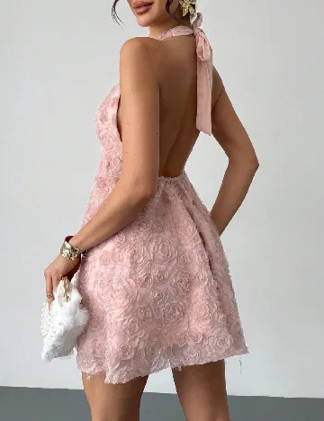 Rochie scurta SHEIN, roz pudra