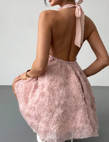 Rochie scurta SHEIN, roz pudra