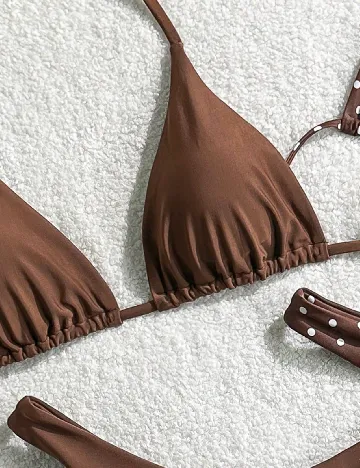 Set costume de baie 2 bucati SHEIN, maro