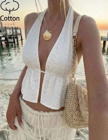 Top SHEIN, alb