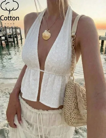 Top SHEIN, alb