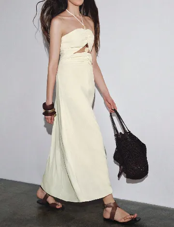 Rochie medie MOTF, ecru