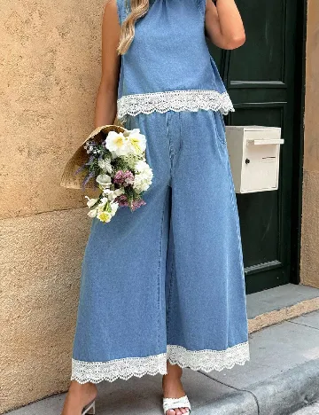 Pantaloni SHEIN Maternity, albastru