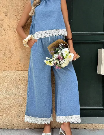 Pantaloni SHEIN Maternity, albastru
