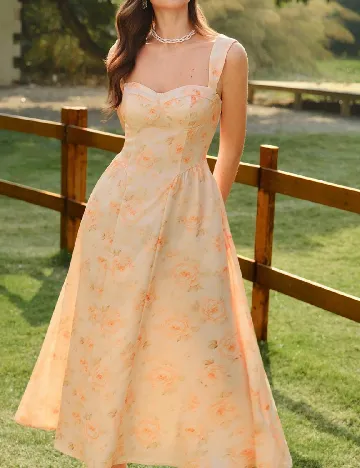 Rochie medie SHEIN, portocaliu