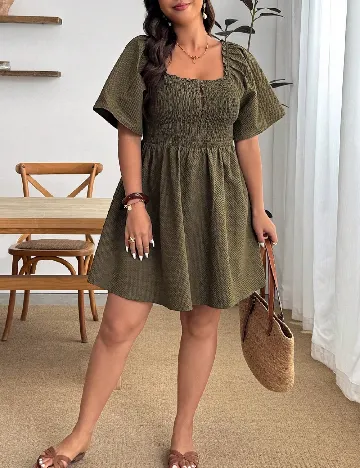 Rochie scurta SHEIN CURVE, verde