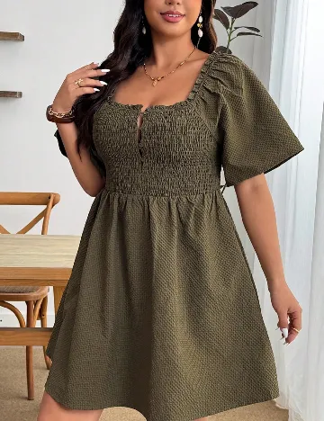 Rochie scurta SHEIN CURVE, verde