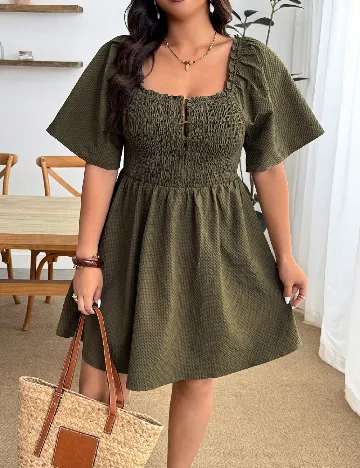 Rochie scurta SHEIN CURVE, verde