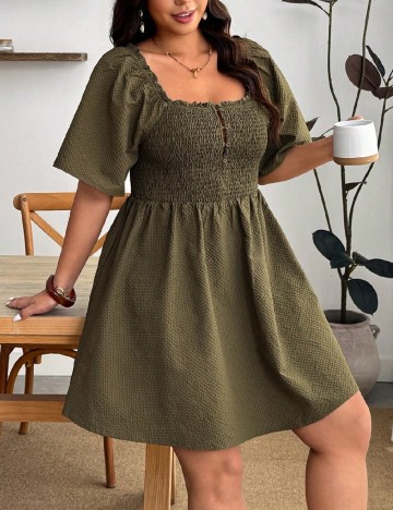 Rochie scurta SHEIN CURVE, verde
