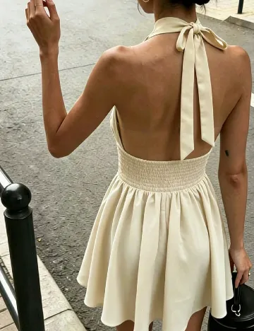 Rochie scurta SHEIN, crem