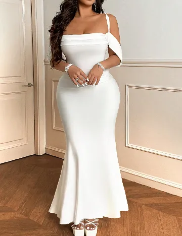 Rochie lunga SHEIN CURVE, alb