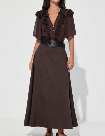 Rochie lunga Aveloria, maro